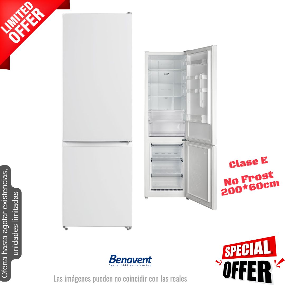 Frigorífico combi Benavent blanco 200*60cm (026191)