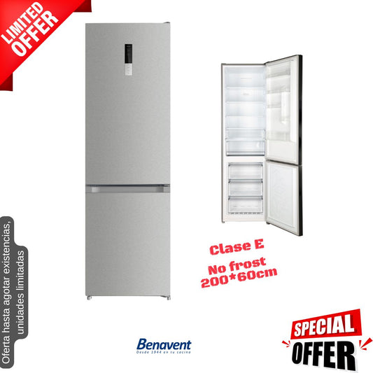Frigorífico combi Benavent inox 200*60cm CBM200EX OFERTA