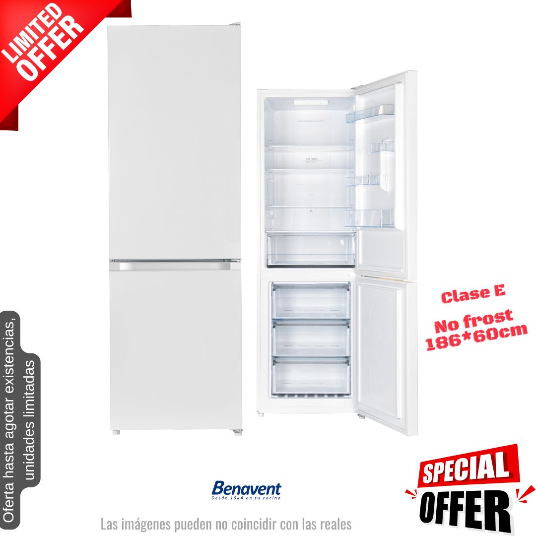 Frigorífico combi Benavent blanco 186*60cm (026308) OFERTA