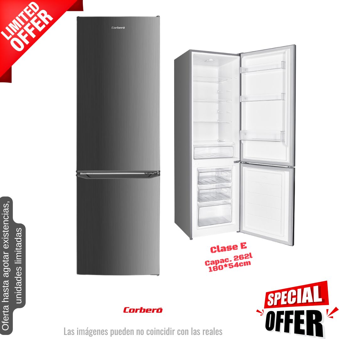 Frigorífico combi Corberó inox 180*55cm (026297) OFERTA