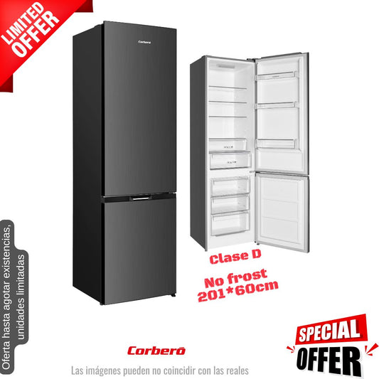 Frigorífico combi Corberó inox 201*60cm (026200) OFERTA