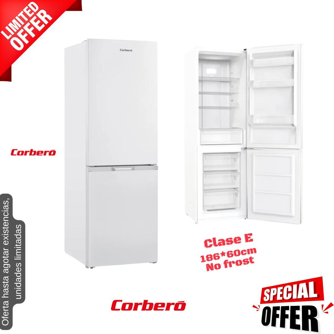 Frigorífico combi Corberó blanco 186*60cm CCH324EW OFERTA