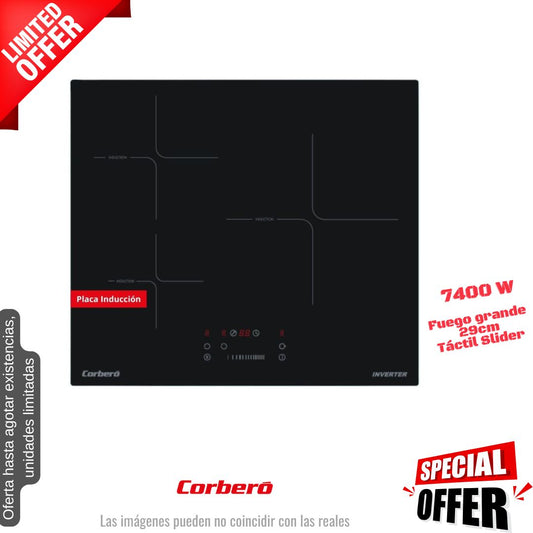 Placa inducción Corberó 3 fuegos (026344) OFERTA