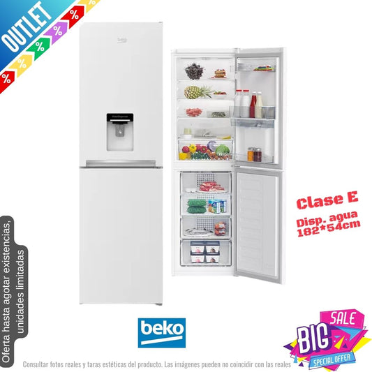 Frigorífico combi Beko blanco 182*54cm CFG4582DW OUTLET