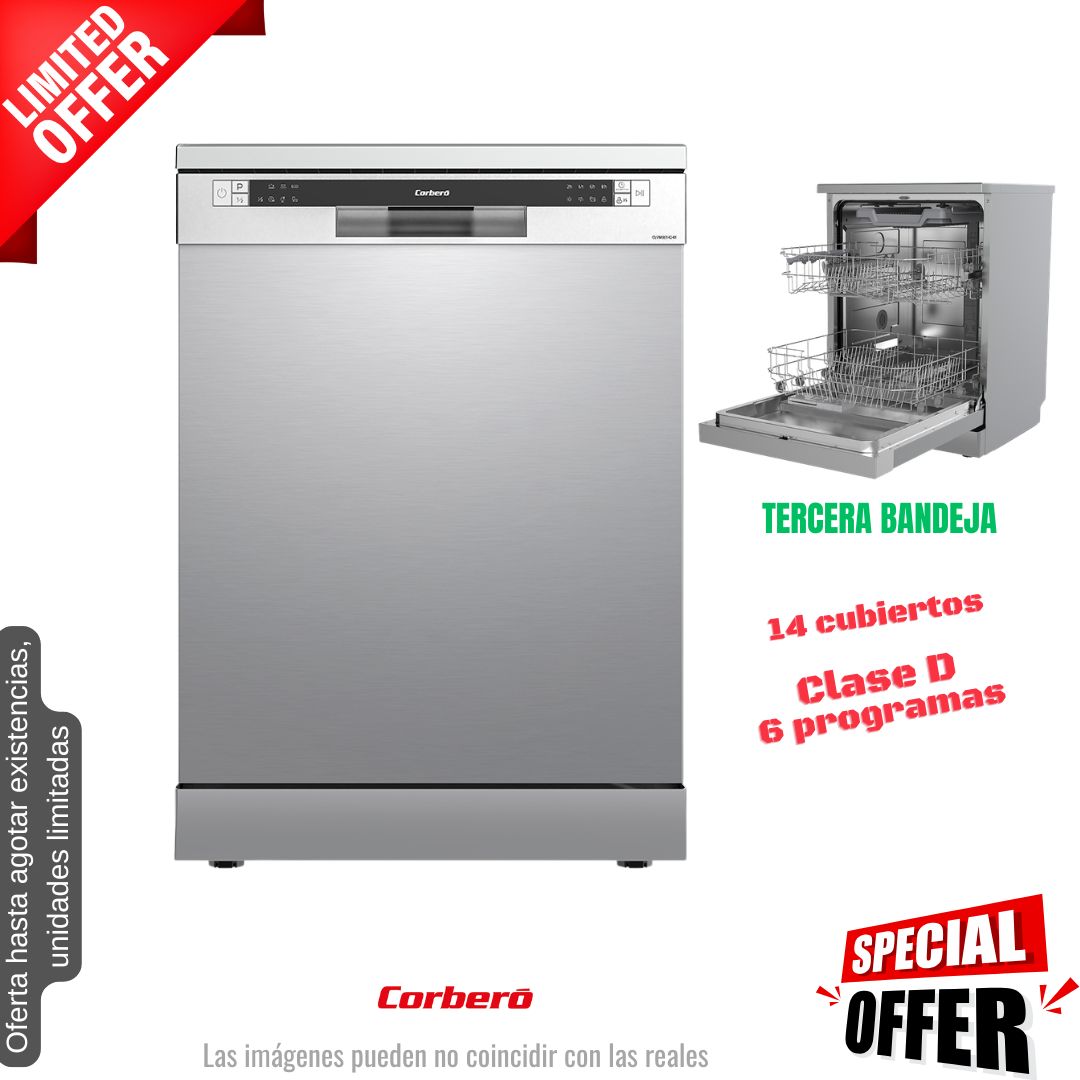 Lavavajillas Corberó inox 60cm 14 cubiertos (026238) OFERTA