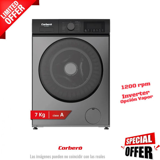 Lavadora Corberó 7kg gris 1200rpm (026414) OFERTA