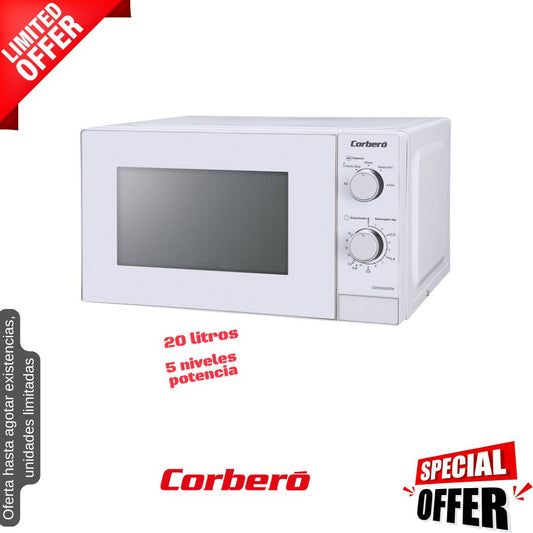 Microondas  Corberó 20lt blanco CMICM4020W OFERTA