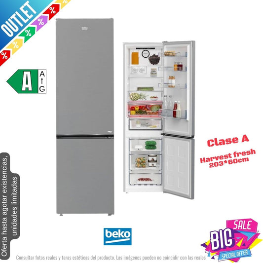 Frigorífico combi Beko inox 203*60cm CNG8603VPX OUTLET