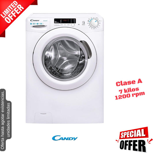 Lavadora Candy 7kg blanca 1200rpm CS41272DE1S OFERTA