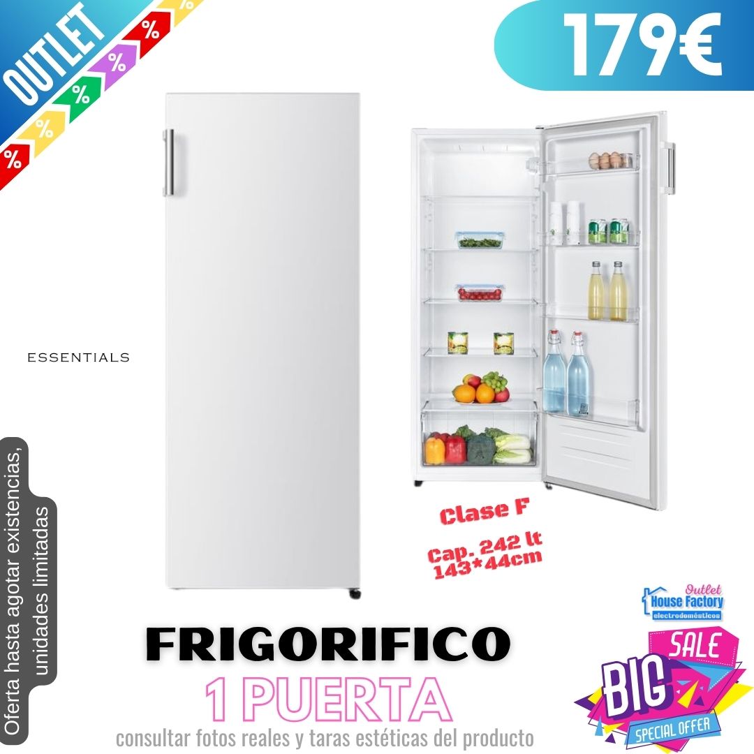 Frigorífico Essential blanco 1 puerta 143*55cm CTL55W22 OUTLET