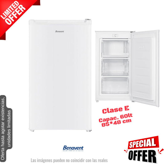 Congelador vertical Benavent blanco 85*48cm CVBHE8448W OFERTA