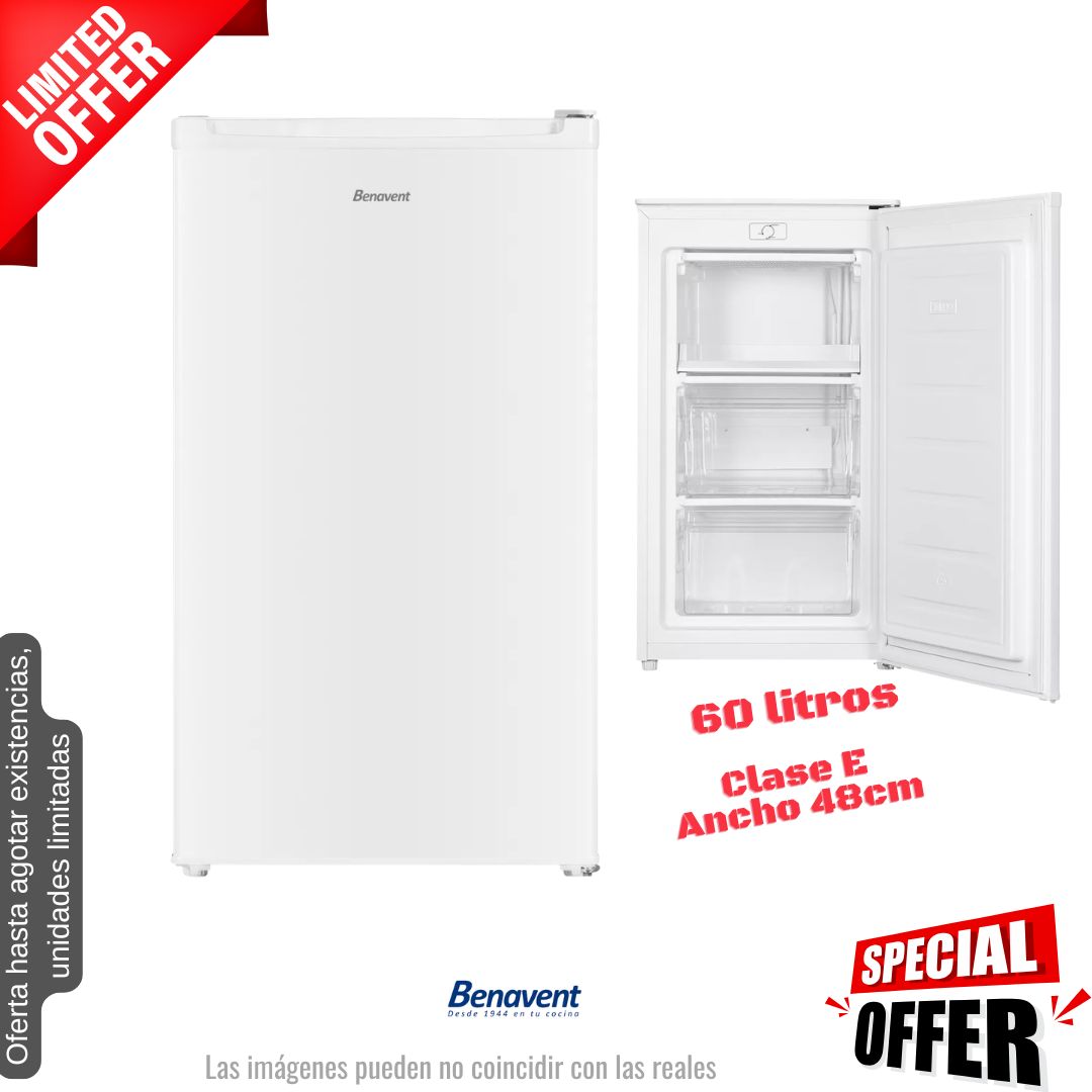 Congelador Benavent blanco 85*48cm (026009) OFERTA