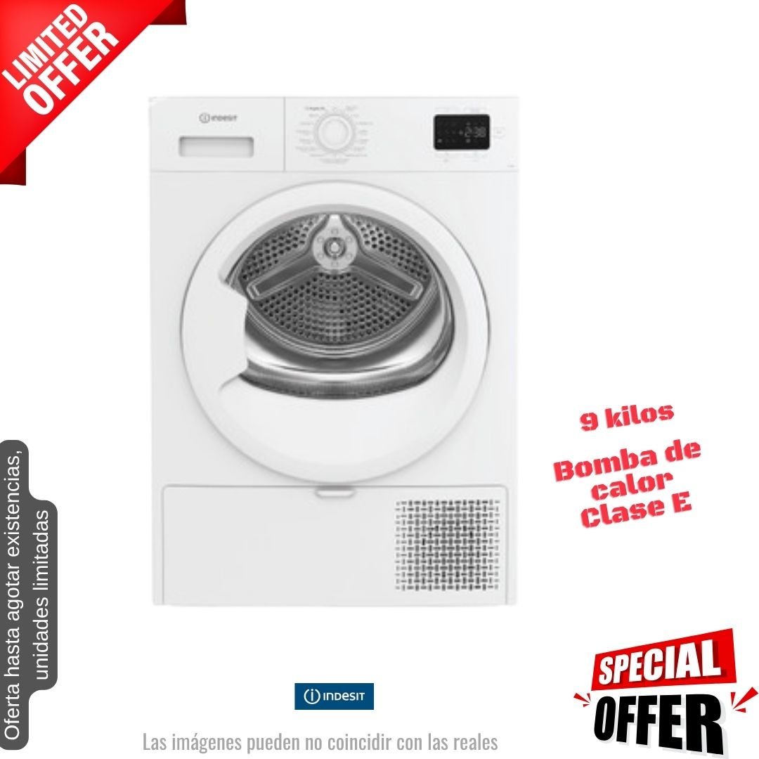 Secadora Indesit 9kg bomba de calor blanca (026408) OFERTA