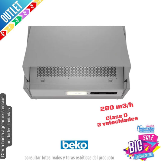 Campana Beko integración 280m3/h HNE51210S OUTLET