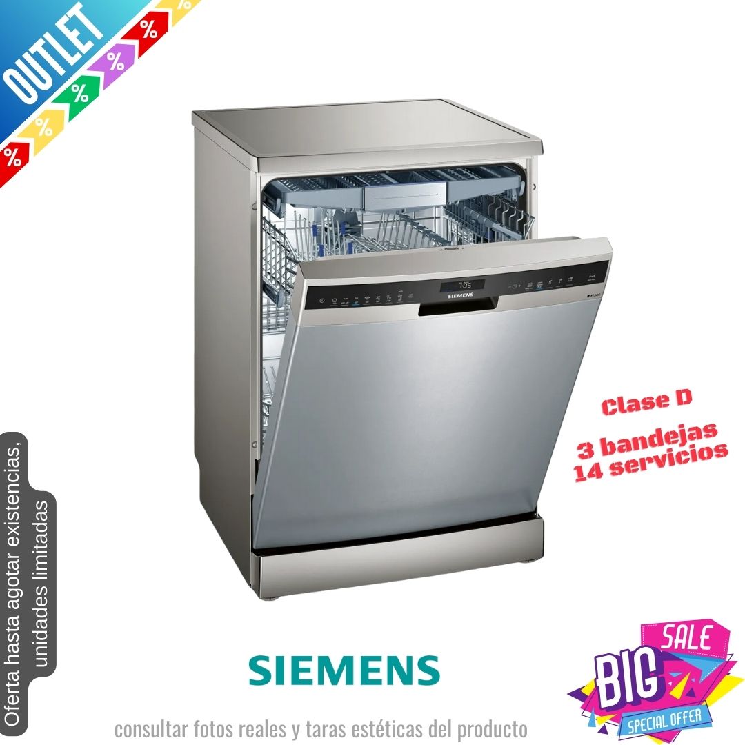 Lavavajillas Siemens inox 60cm 14 servicios SN258I01TE51 OUTLET