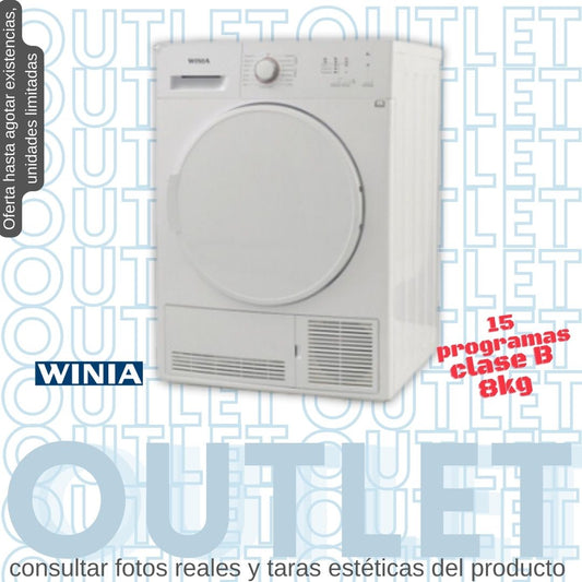 Secadora Winia 8kg condensacion WVR-08CF1WW OUTLET