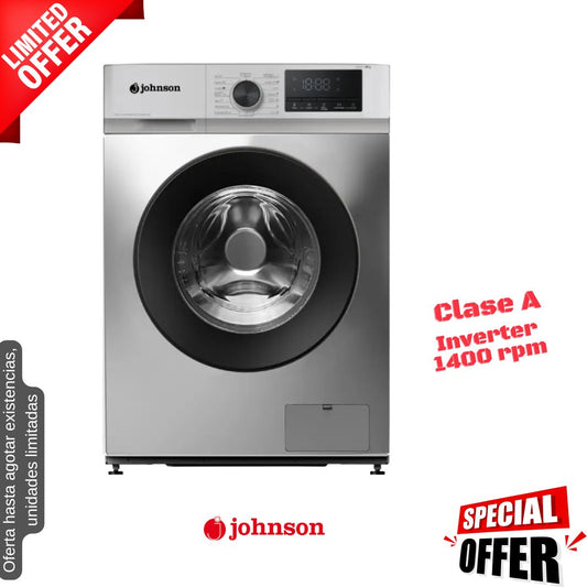 Lavadora Johnson 8kg inox 1400rpm DUERO 80AX-1 OFERTA