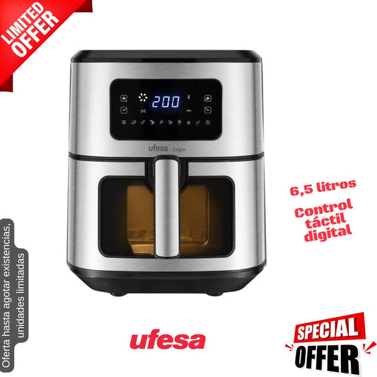 Freidora aire Ufesa 6.5 litros inox EAGLE OFERTA