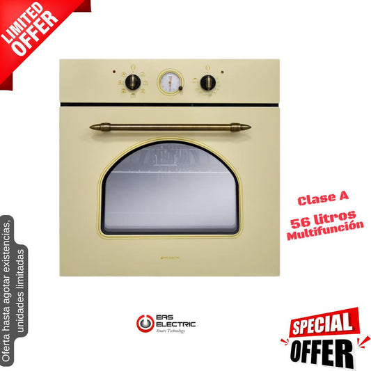Horno Eas Electric rústico crema multifunción 56lt EMV56RC