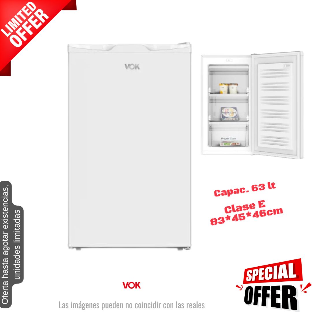Congelador vertical Vok blanco 83*45cm (026357) OFERTA