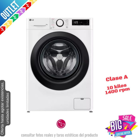 Lavadora LG 10kg blanca 1400rpm F4C510WBTN1 OUTLET