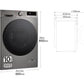 Lavadora LG 9kg inox 1400rpm F4WR7009AGS OUTLET