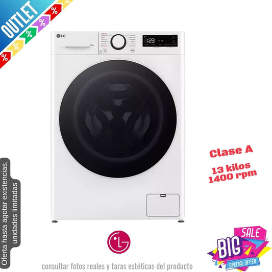 Lavadora LG 13kg blanca 1400rpm F4Y513WWLN1 OUTLET