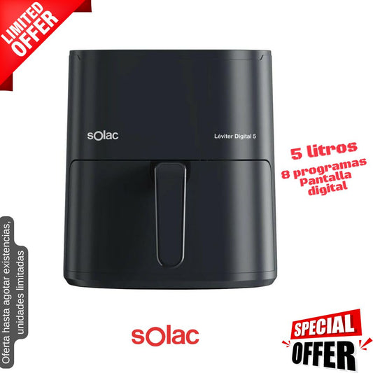 Freidora aire Solac 5 litros negra FA1400D OFERTA