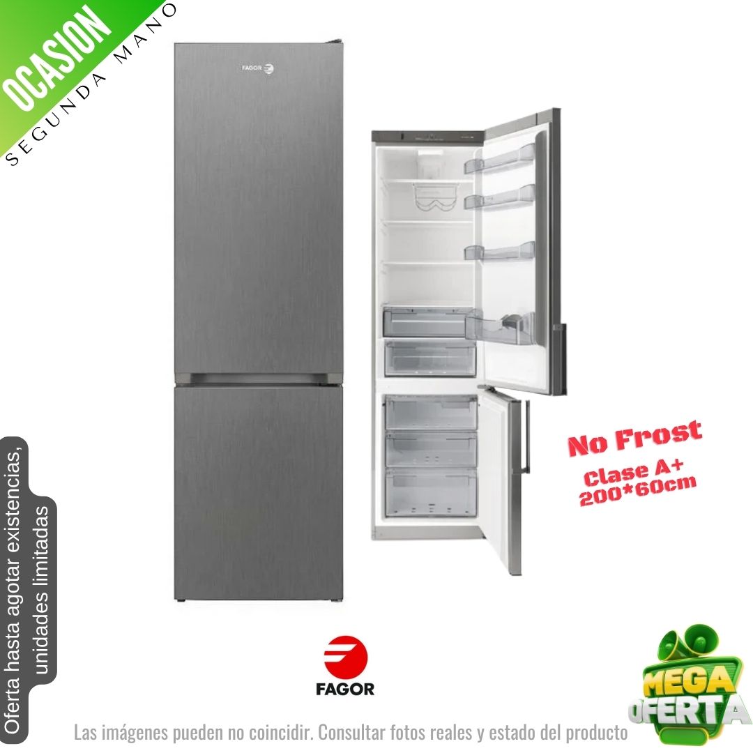 Frigorífico combi Fagor inox 200*60cm (026283) OCASION