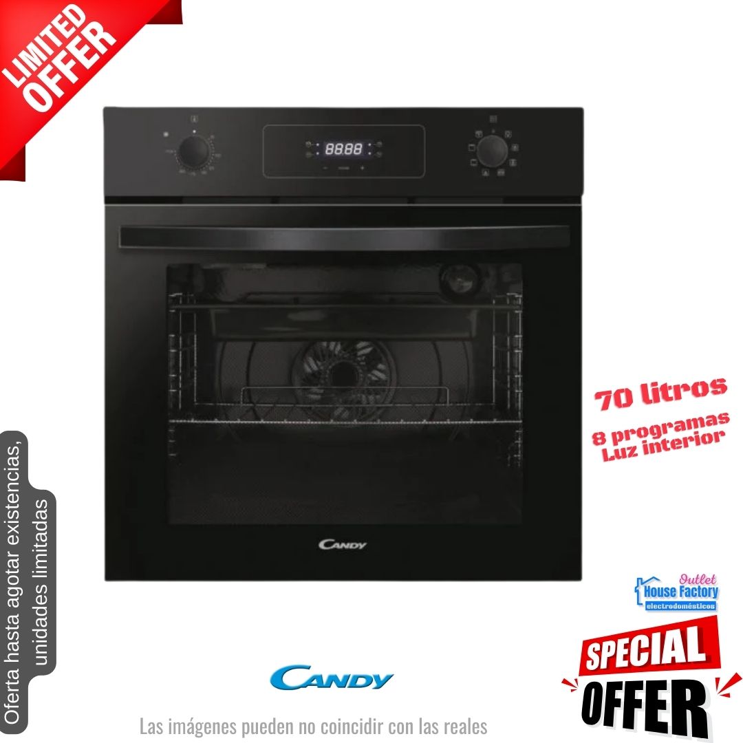 Horno Candy negro multifunción 70lt (026135) OFERTA