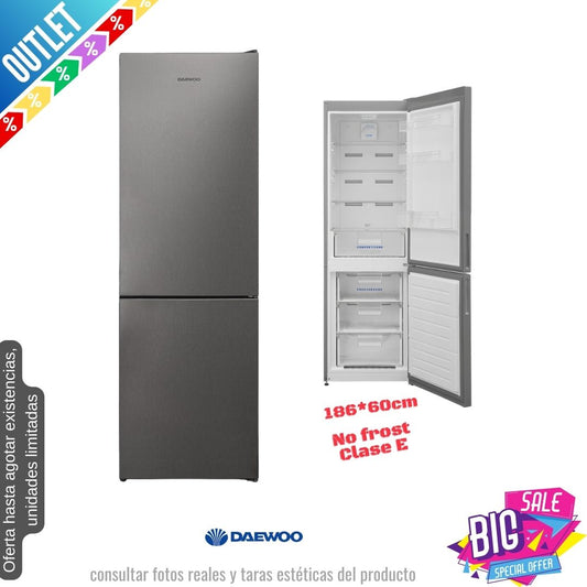 Frigorífico combi Daewoo inox 186*60cm KFM295EPC1ES OUTLET