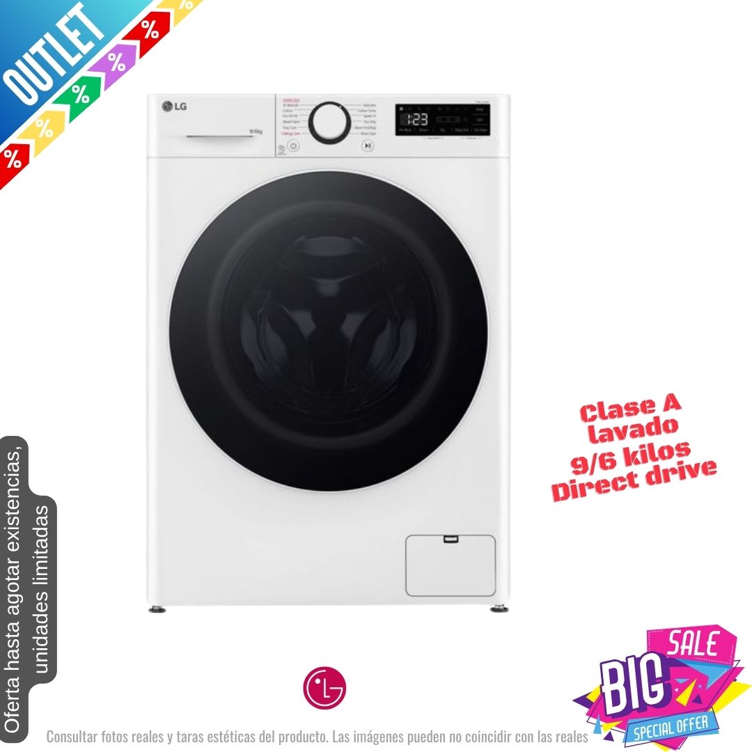 Lavasecadora LG 9/6kg blanca 1400rpm (026404) OUTLET
