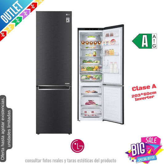 Frigorífico combi LG negro 203*60cm GBB92MCB2P OUTLET