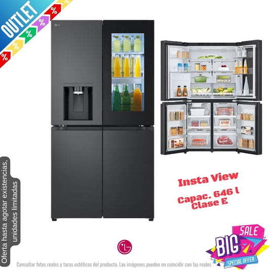 Frigorífico americano LG negro InstaView 4 puertas 179*91cm (026381) OUTLET