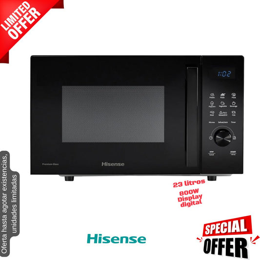 Microondas Hisense 23lt negro H23MOBSD1H OFERTA