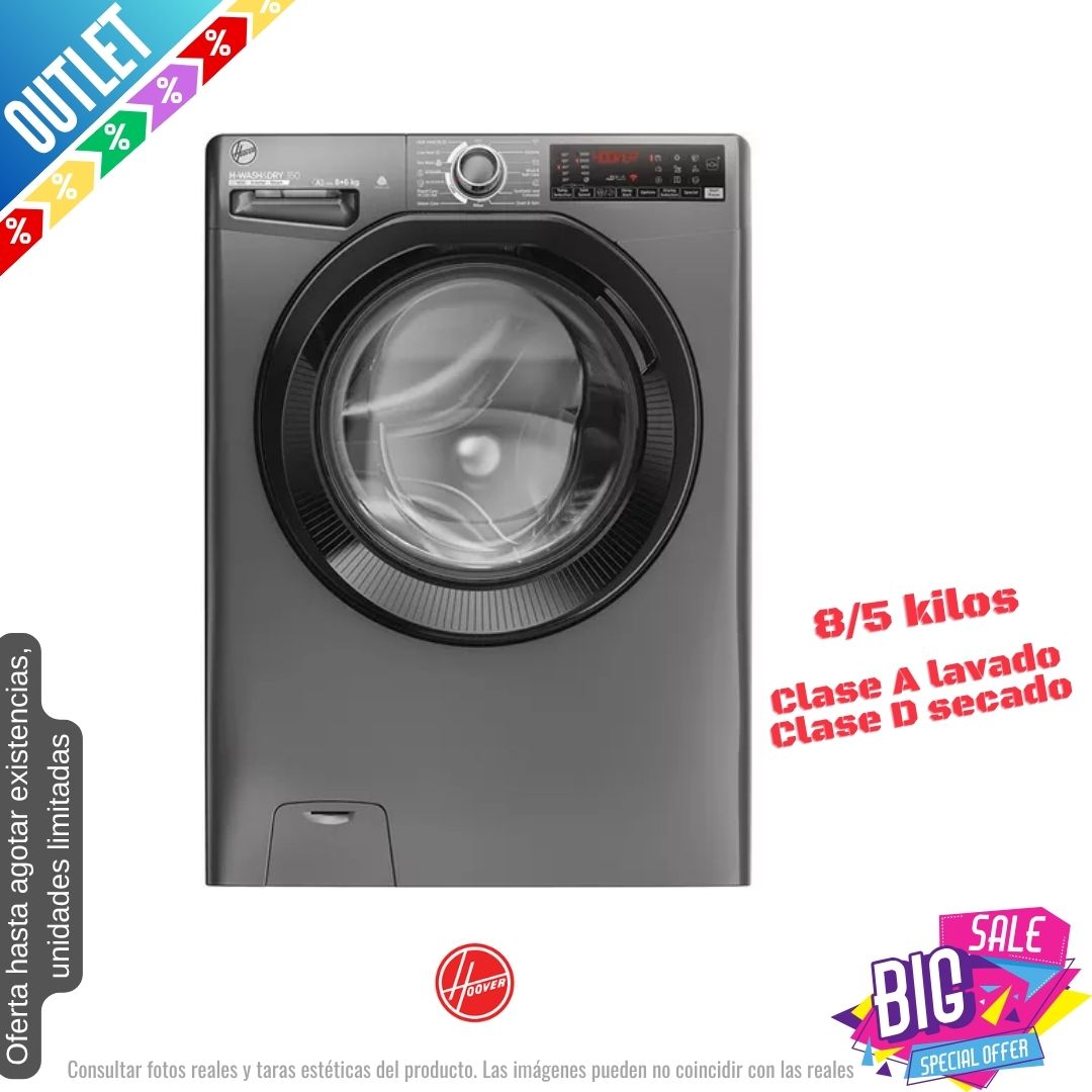 Lavasecadora Hoover 8/6kg inox 1400rpm (026231) OUTLET
