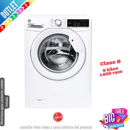 Lavadora Hoover 9kg blanca 1400rpm H3W49TA4/1-80 OUTLET