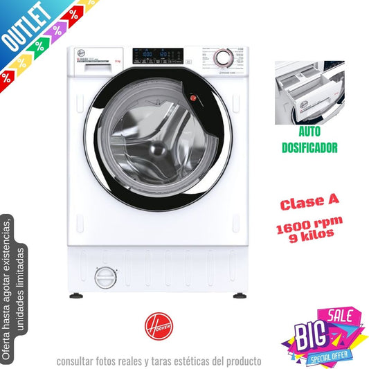 Lavadora Hoover 9kg blanca 1600rpm integración HBWODS69TAMCE/80 OUTLET