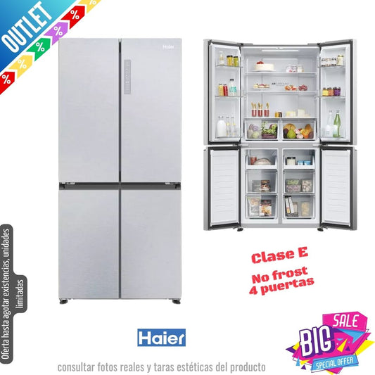 Frigorífico Americano Haier inox 4 puertas 181*83cm HCR3818ENMM OUTLET