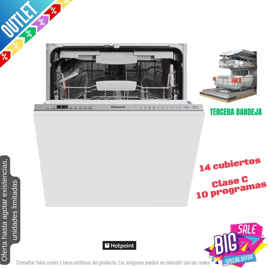 Lavavajillas Hotpoint integración 60cm 14 cubiertos (026142) OUTLET