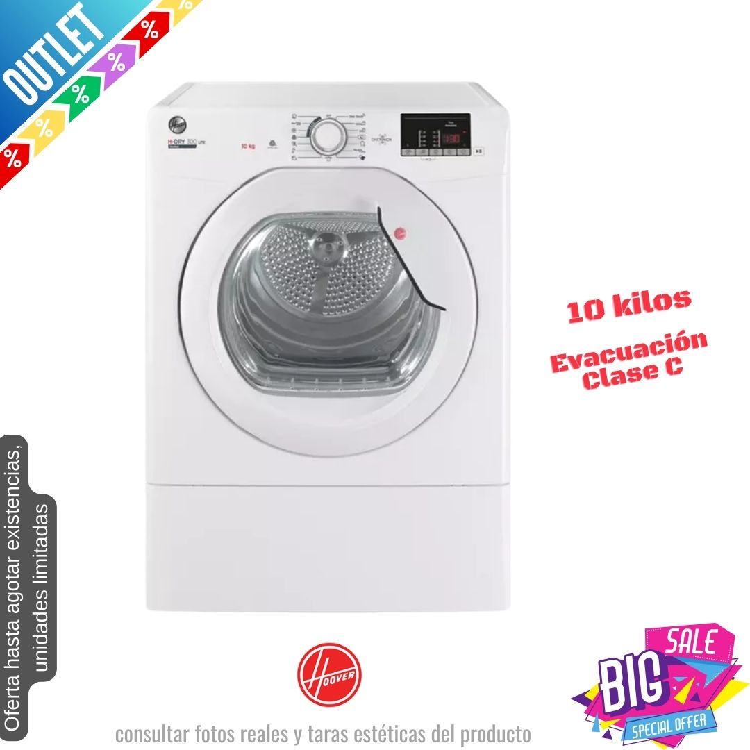 Secadora Hoover 10kg evacuación blanca (026275)  OUTLET