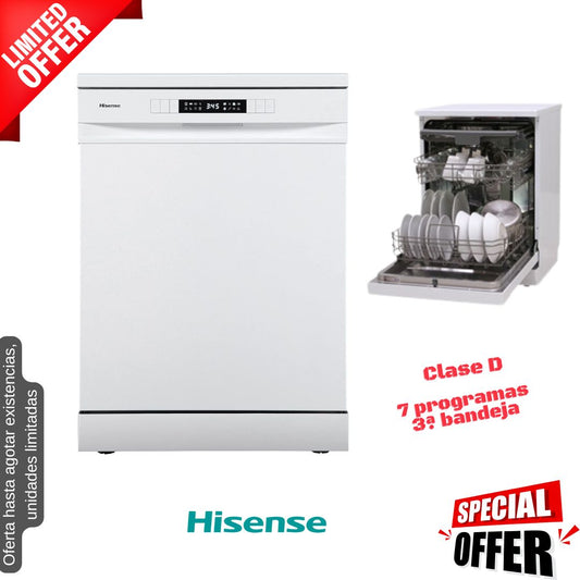 Lavavajillas Hisense blanco 60cm 14 servicios HS623D10W OFERTA