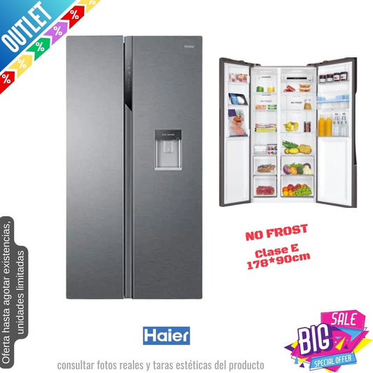 Frigorífico americano Haier inox 178*90cm HSR3918EWPG OUTLET