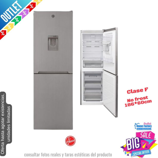 Frigorífico combi Hoover inox 186*60cm HVNB618FX5WDK OUTLET