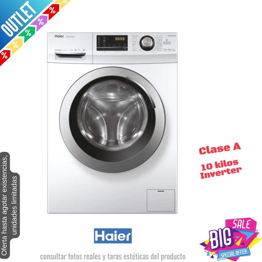 Lavadora Haier 10kg blanca 1400rpm HW100-BP14636 OUTLET