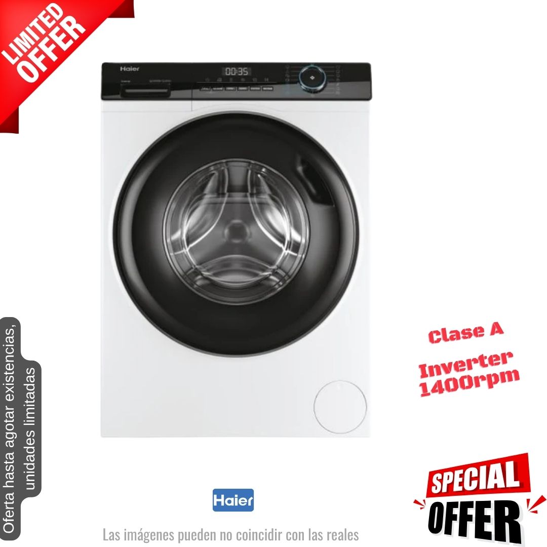Lavadora Haier 10kg blanca 1400rpm (026406) OFERTA