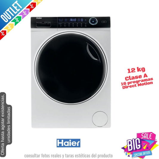 Lavadora Haier 12kg blanca 1400rpm HW120-B14979 OUTLET