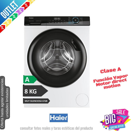Lavadora Haier 8kg blanca 1400rpm HW80-B14939 OUTLET