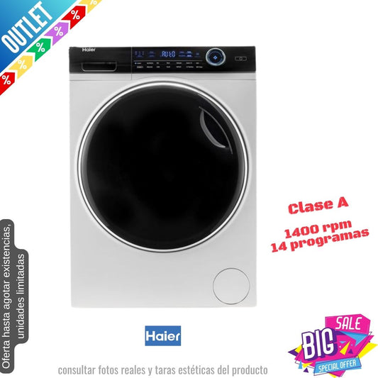Lavadora Haier 8kg blanca 1400rpm HW80-B14979 OUTLET