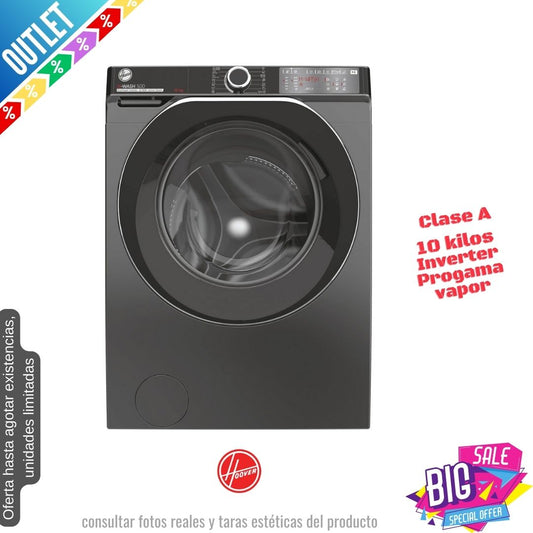 Lavadora Hoover 10kg inox 1400rpm HWB410AMBCR/1-80 OUTLET